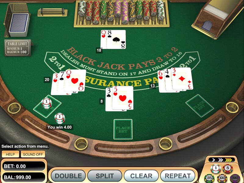 free blackjack 888